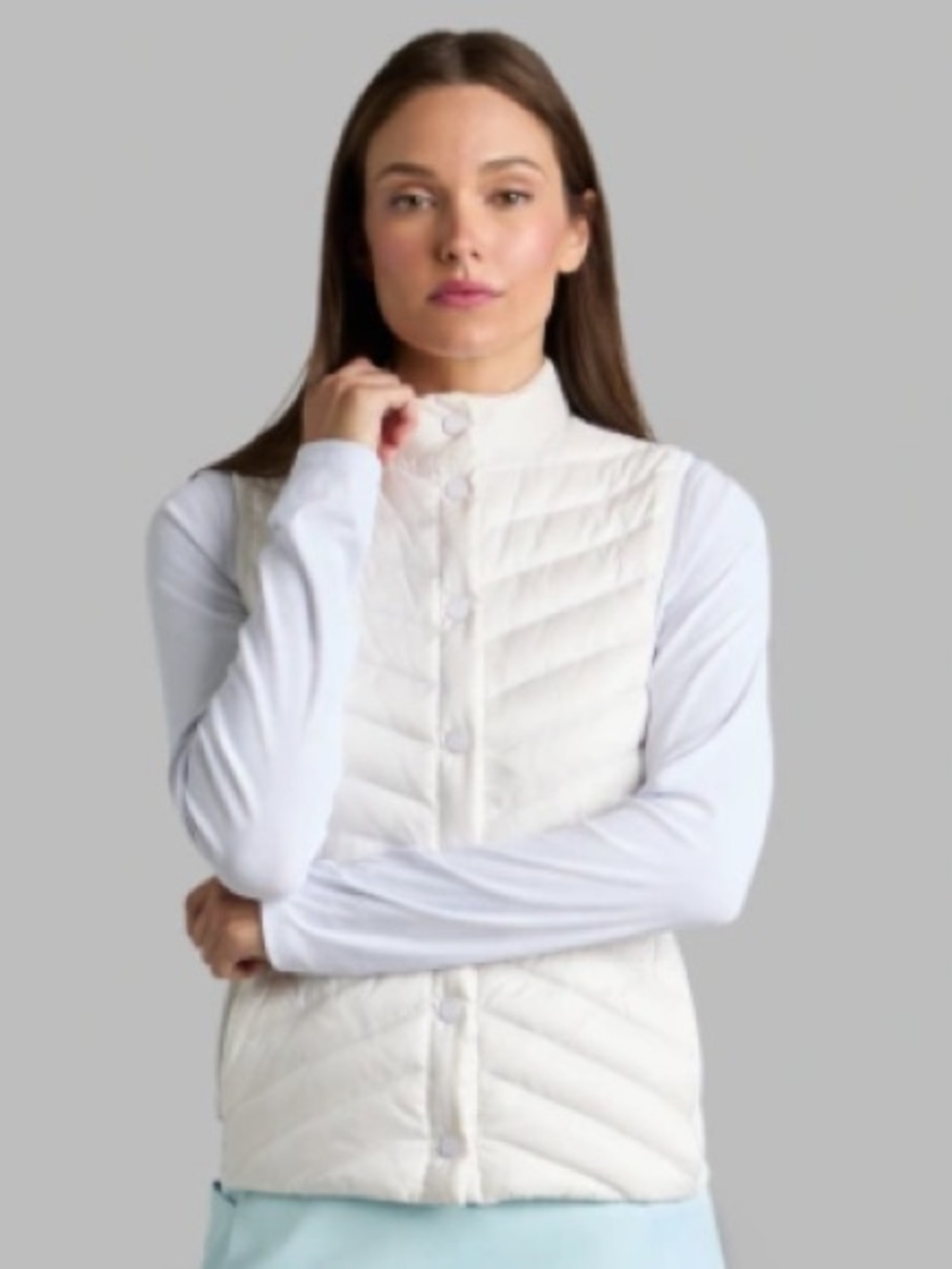 G/FORE NWT Down Quilted Taffeta Tech Vest in Snow